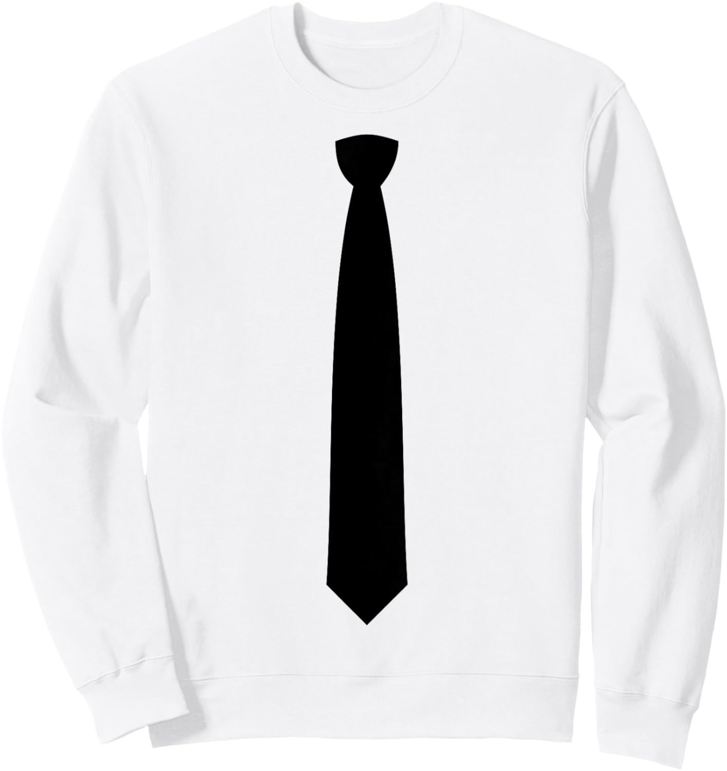 Tie Printed Fake Suit Shirt Tie Funny Dressed Sweatshirt - Sweatshirt | White