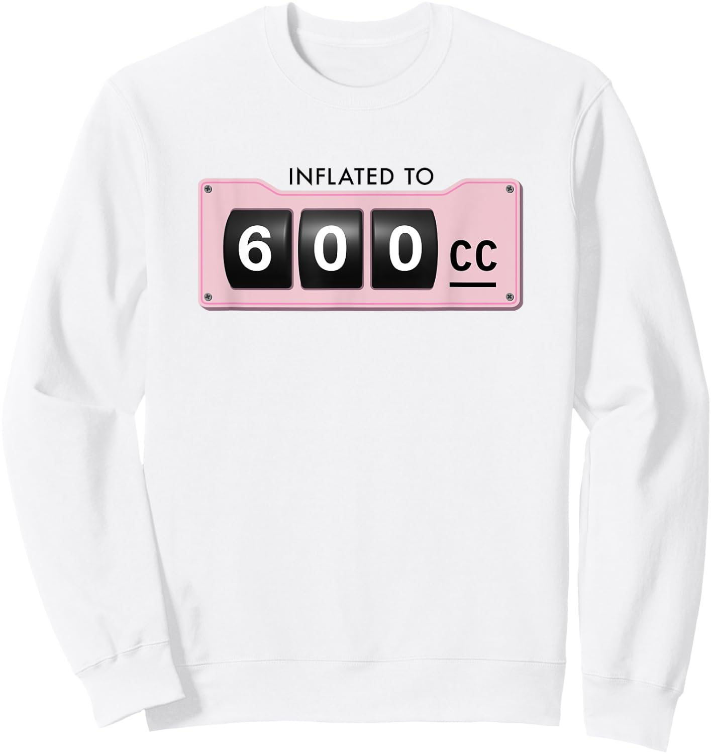 Breast Implants 600cc Breast Augmentation Big Boobs Sweatshirt - Sweatshirt | White