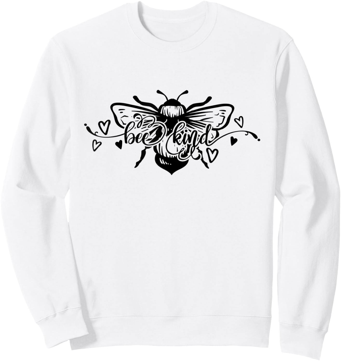 Bee Kind Wholesome Graphic Sweatshirt - Sweatshirt | White