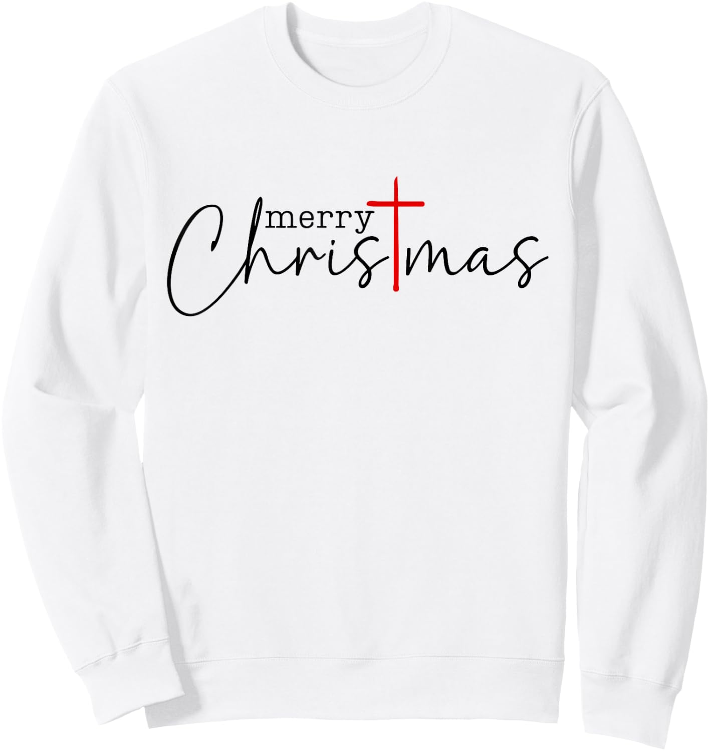 Merry Christmas Cross Christ Xmas Costume Sweatshirt - Sweatshirt | White