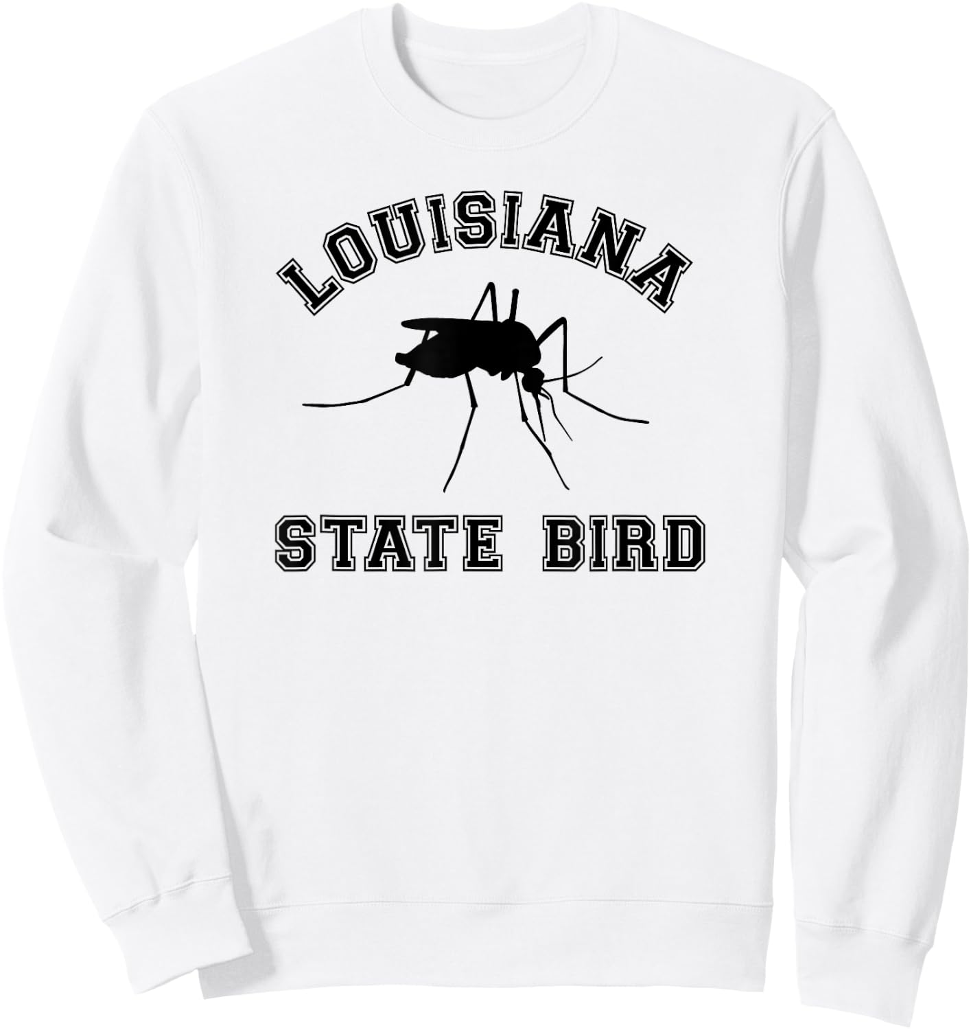 Vintage Louisiana Mosquito State Bird Sweatshirt - Sweatshirt | White