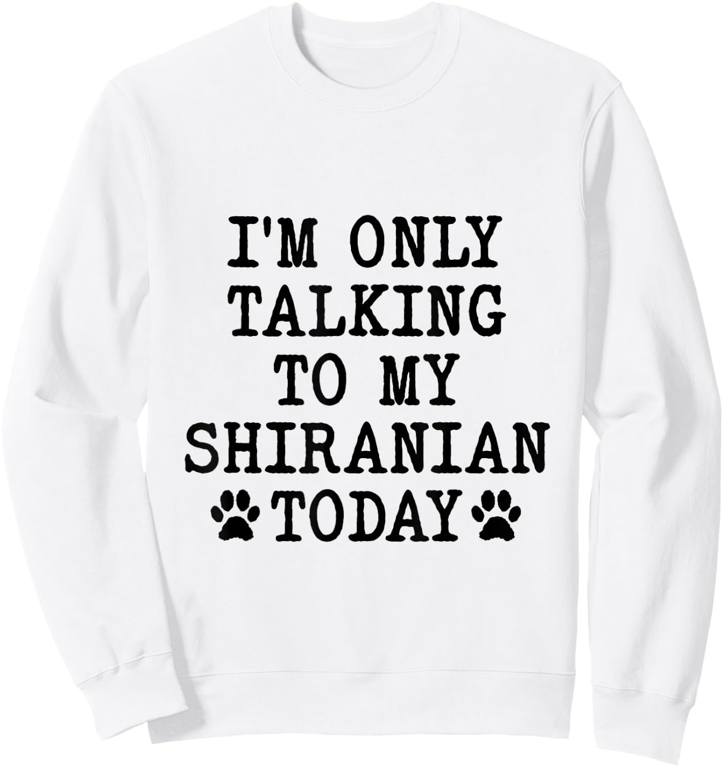 I'm Only Talking To My Shiranian Today Pomshi Shih A Pom Sweatshirt - Sweatshirt | White