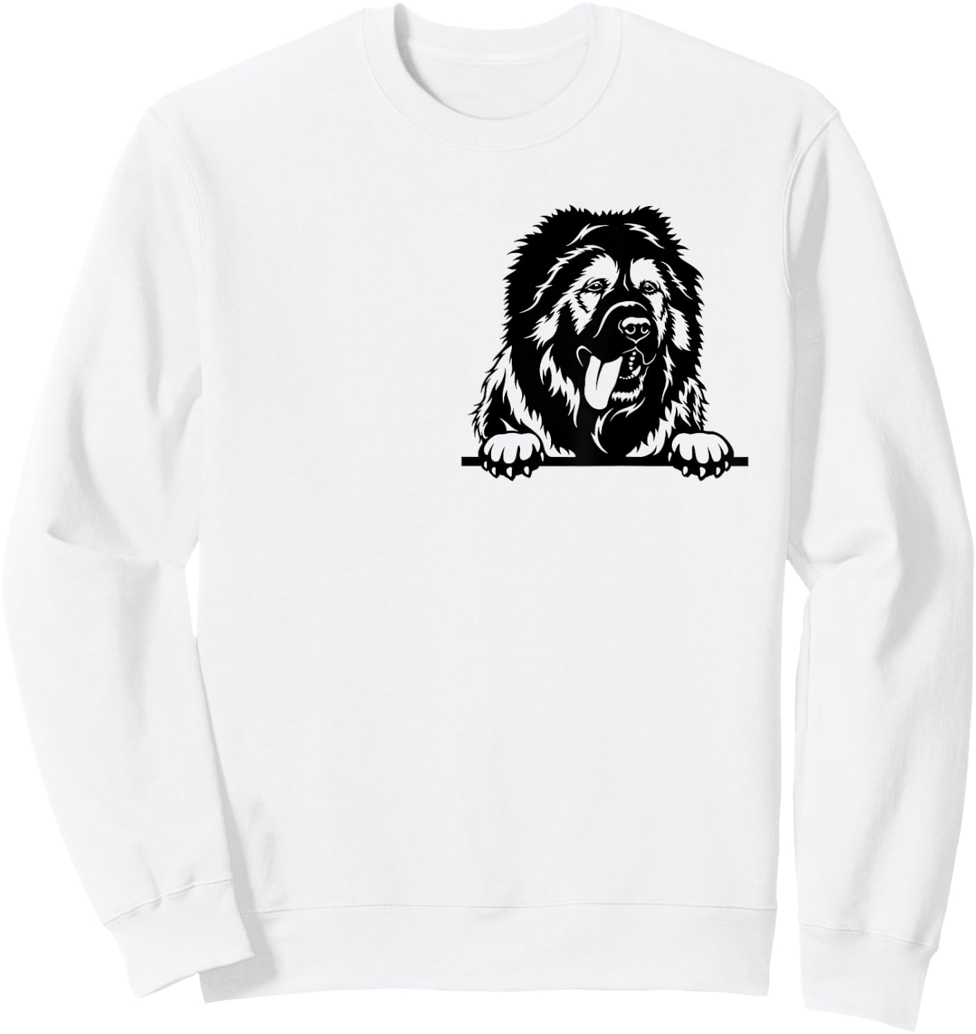 Funny Caucasian Shepherd Dog Inside Pocket Lovers Dog Gift Men Women Sweatshirt - Sweatshirt | White