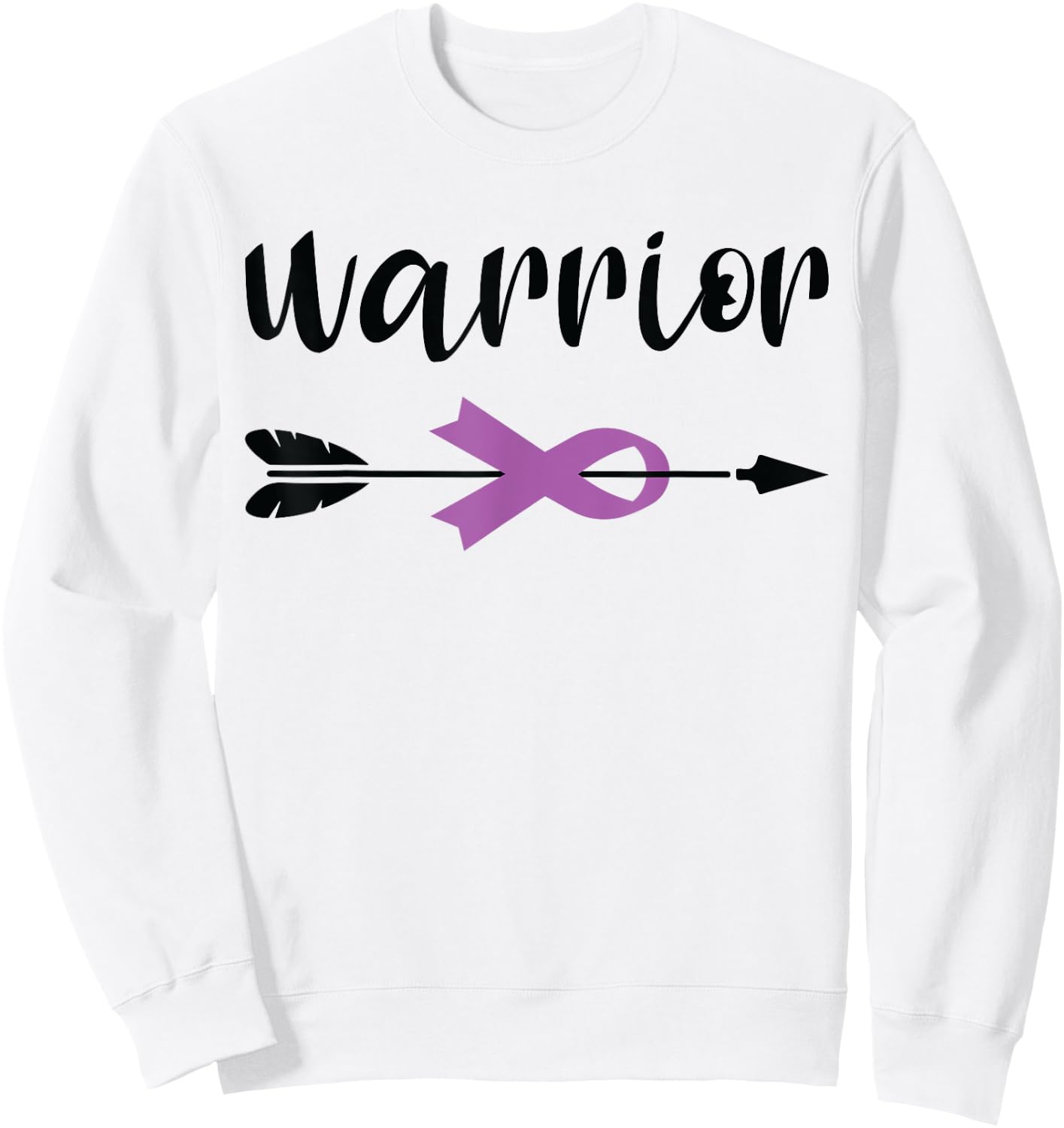 Warrior Cancer Support - Ribbon Leiomyosarcoma Awareness Sweatshirt - Sweatshirt | White