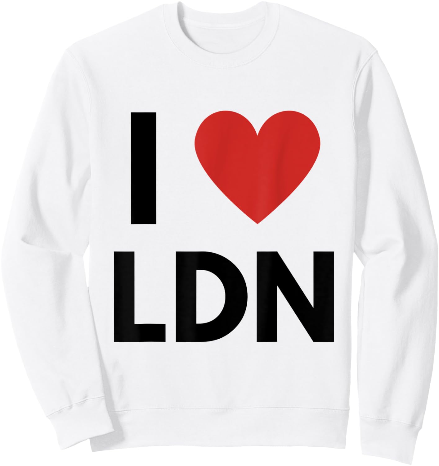 I Love LDN Heart London Love Fan Apparel Sweatshirt - Sweatshirt | White