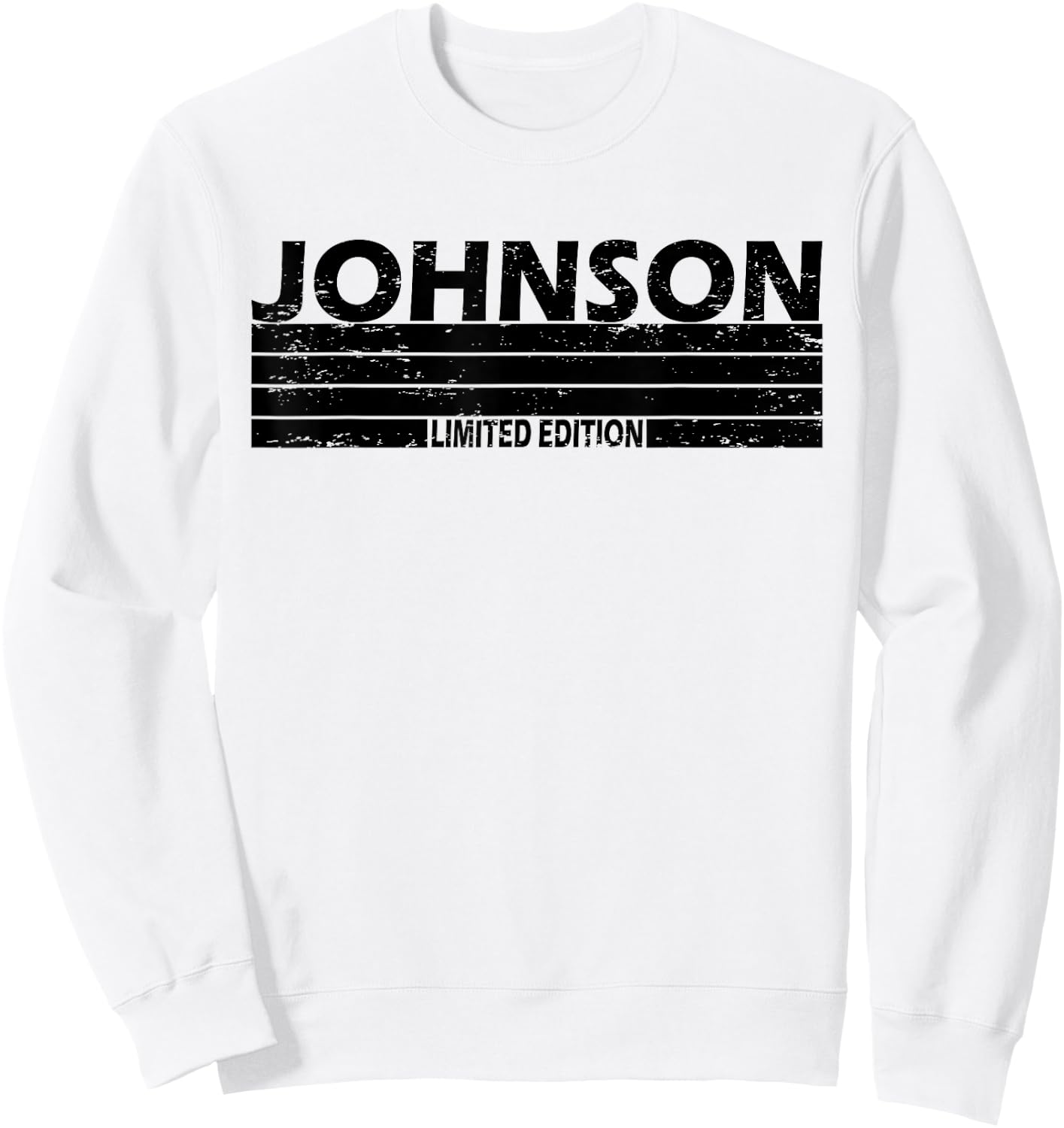Johnson Surname Limited Edition Retro Vintage Style Sunset Sweatshirt - Sweatshirt | White