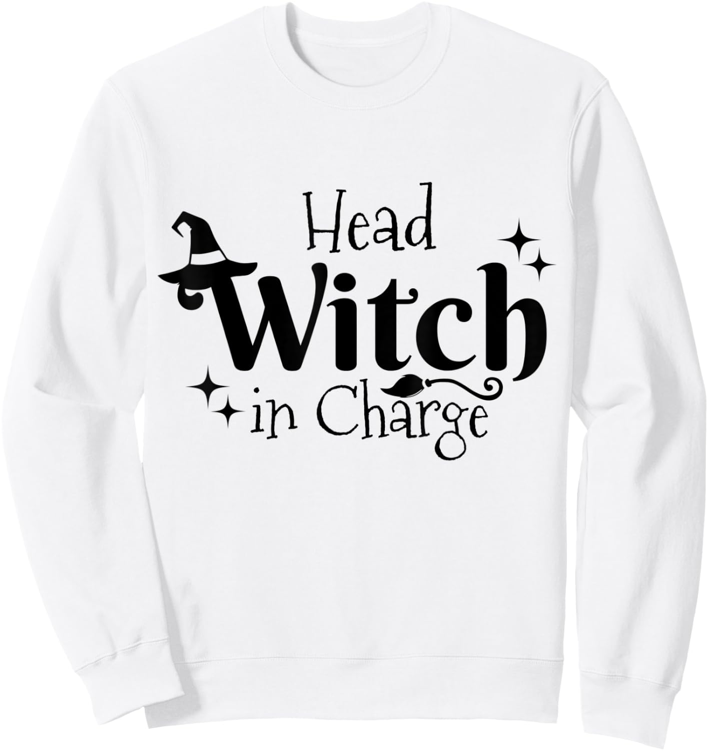 Funny Halloween Costume Head Witch In Charge Sweatshirt - Sweatshirt | White