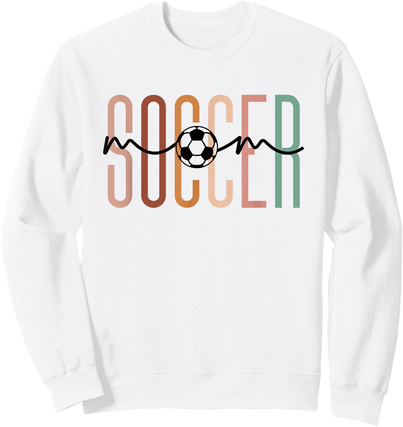 Soccer Mom Soccer Mama Cute Mom Life Soccer Sweatshirt - Sweatshirt | White