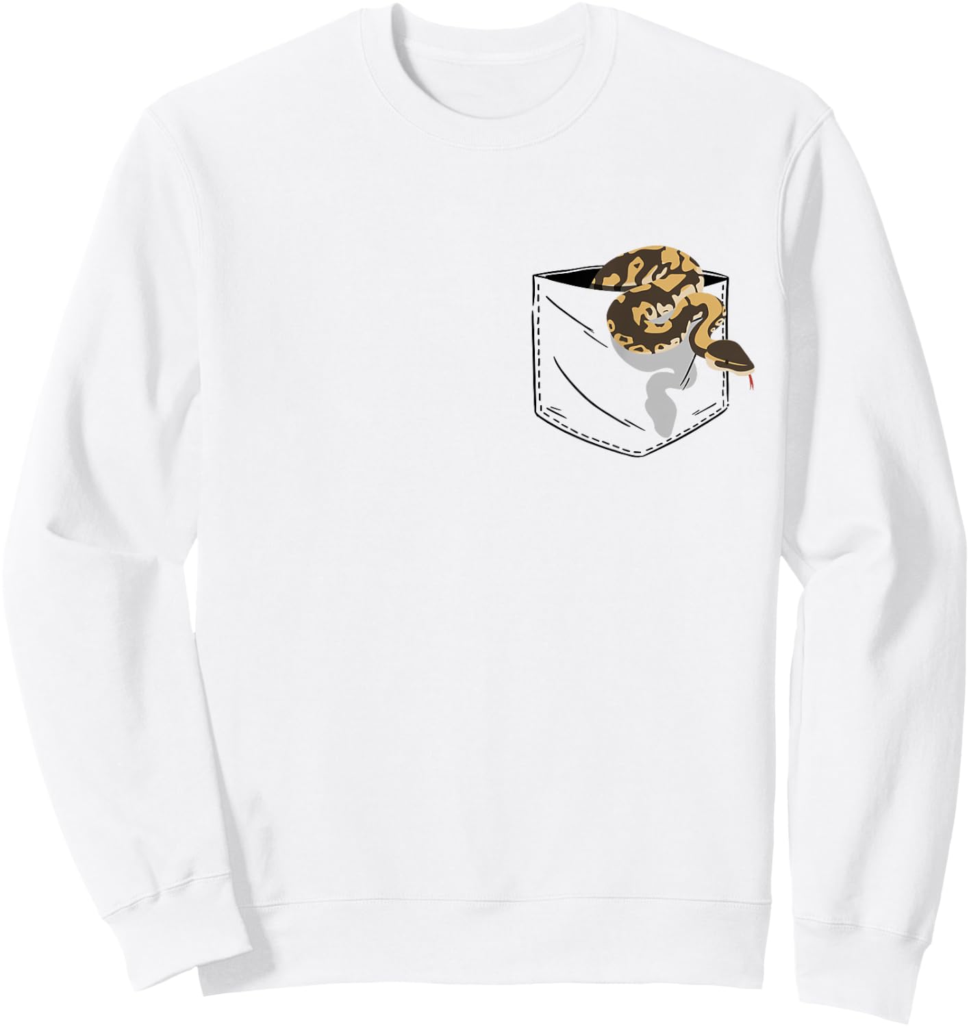 Snake In Pocket - Python Sweatshirt - Sweatshirt | White