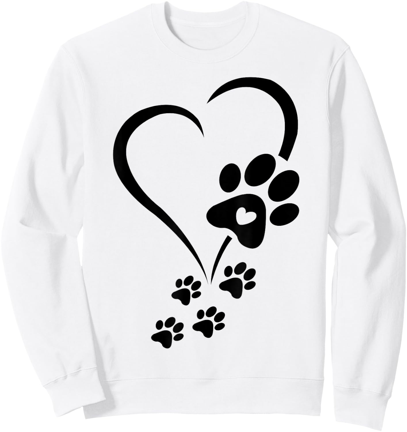 Dog Paw Heart Baby Dogs - Dog Paws Hearts Dog Paw Print Sweatshirt - Sweatshirt | White