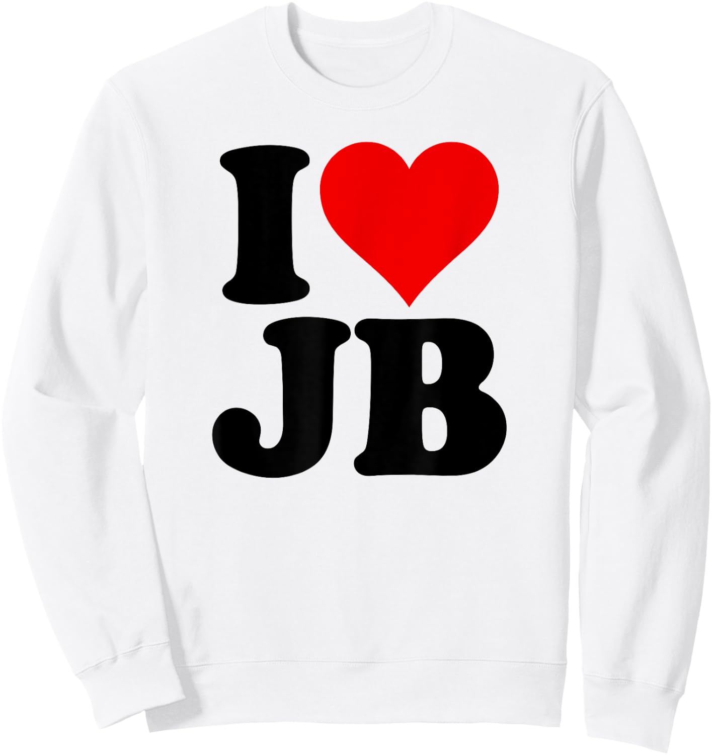 I Love Heart Jb J B J.b. Sweatshirt - Sweatshirt | White