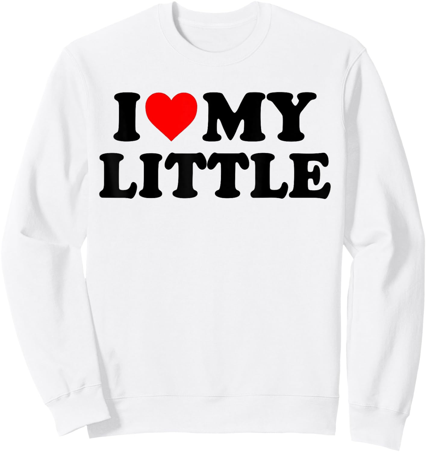 I Heart My Little Love Matching Little Big Sorority Sweatshirt - Sweatshirt | White