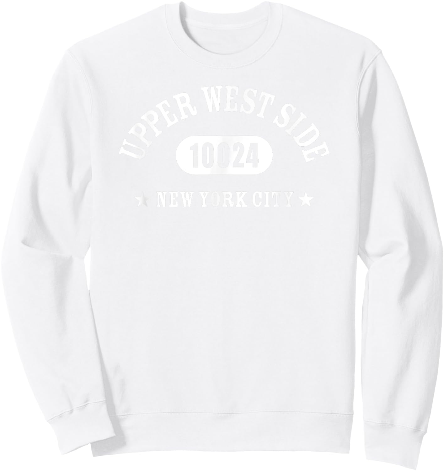 UPPER WEST SIDE 10024 NEW YORK CITY / NYC Athletic Design Sweatshirt - Sweatshirt | White