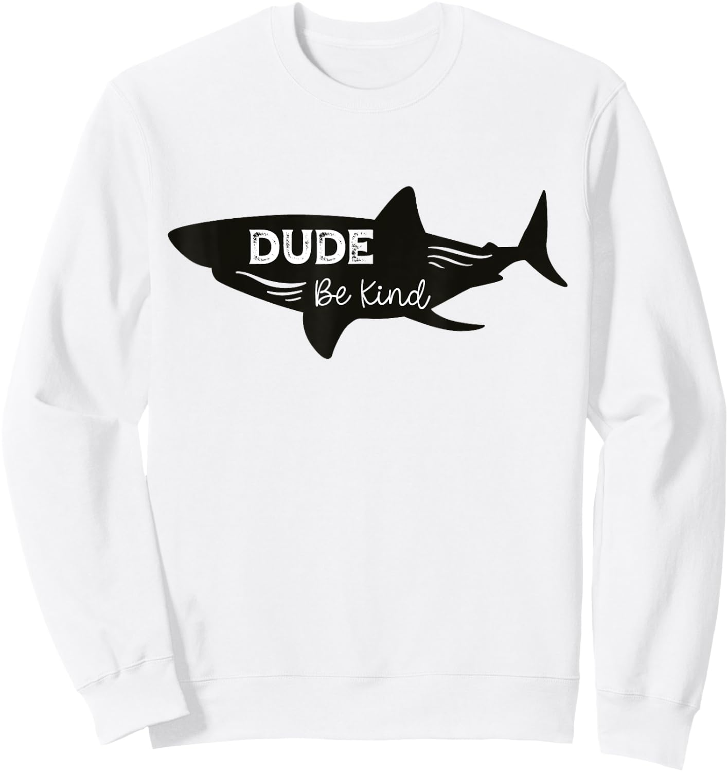 Dude Be Kind Unity Day Orange Shark Anti Bullying 2023 Kids Sweatshirt - Sweatshirt | White