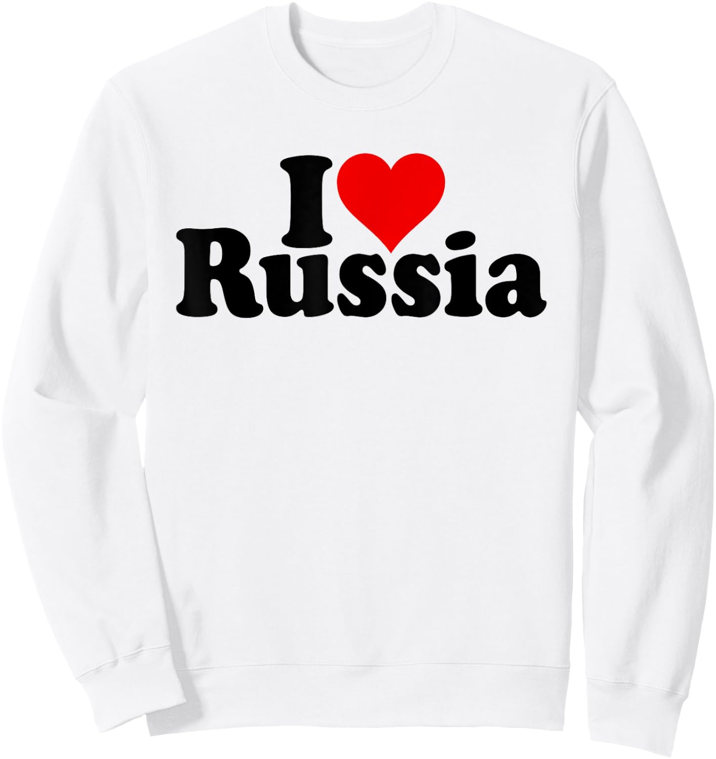 I Love Heart Russia Sweatshirt - Sweatshirt | White
