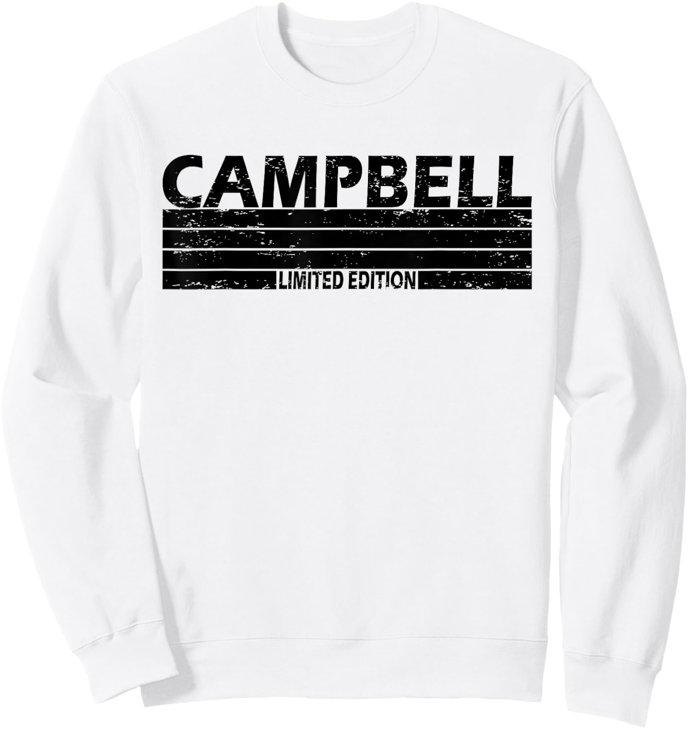 Campbell Surname Limited Edition Retro Vintage Style Sunset Sweatshirt - Sweatshirt | White