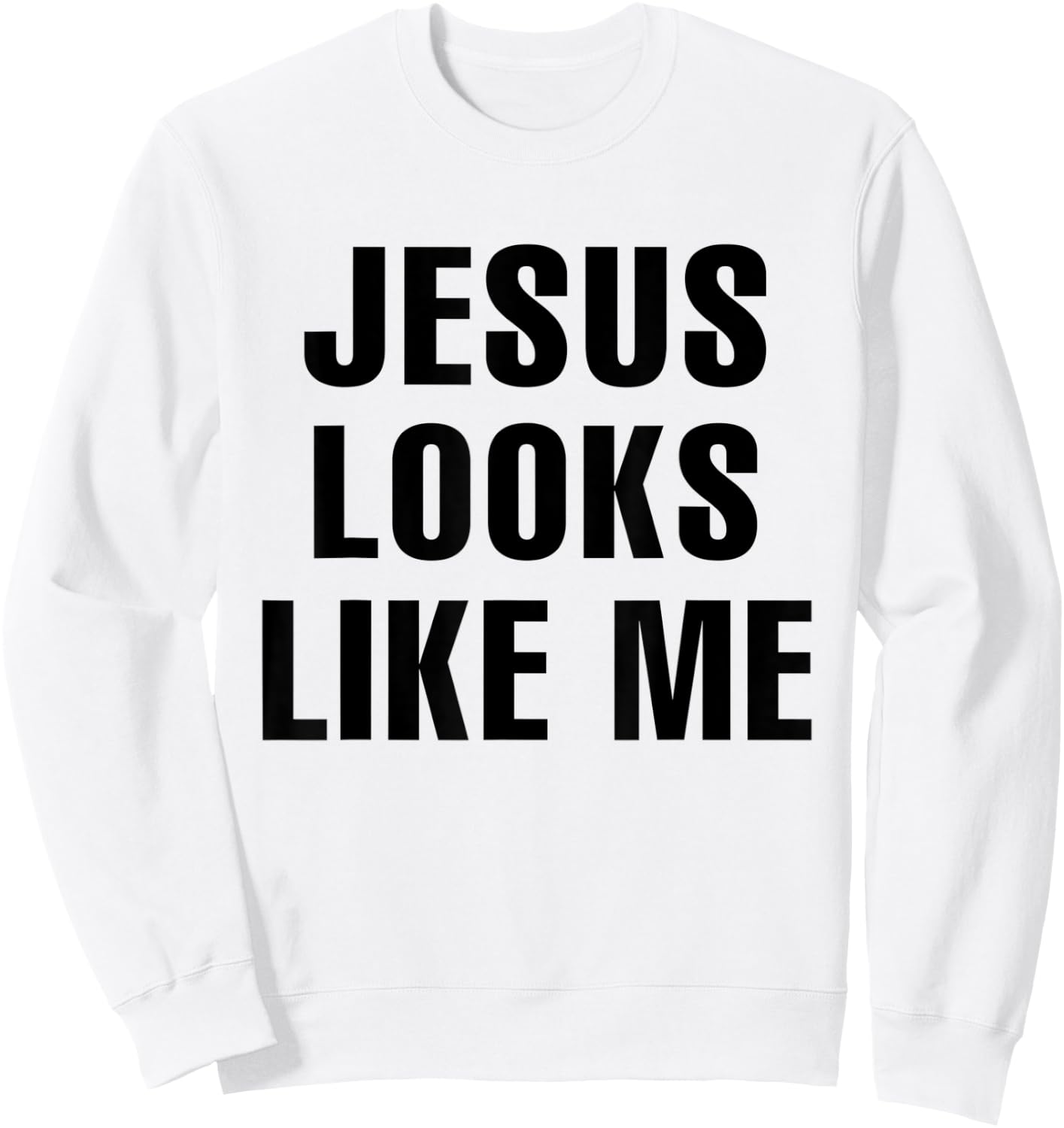 Jesus looks like me, rock punk camp debbie music funtime 80s Sweatshirt - Sweatshirt | White