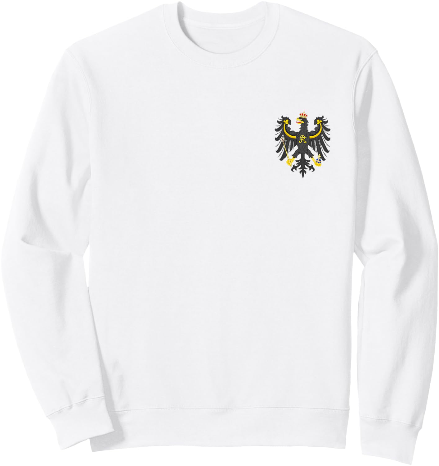 Prussia Eagle Arms Flag Sweatshirt - Sweatshirt | White