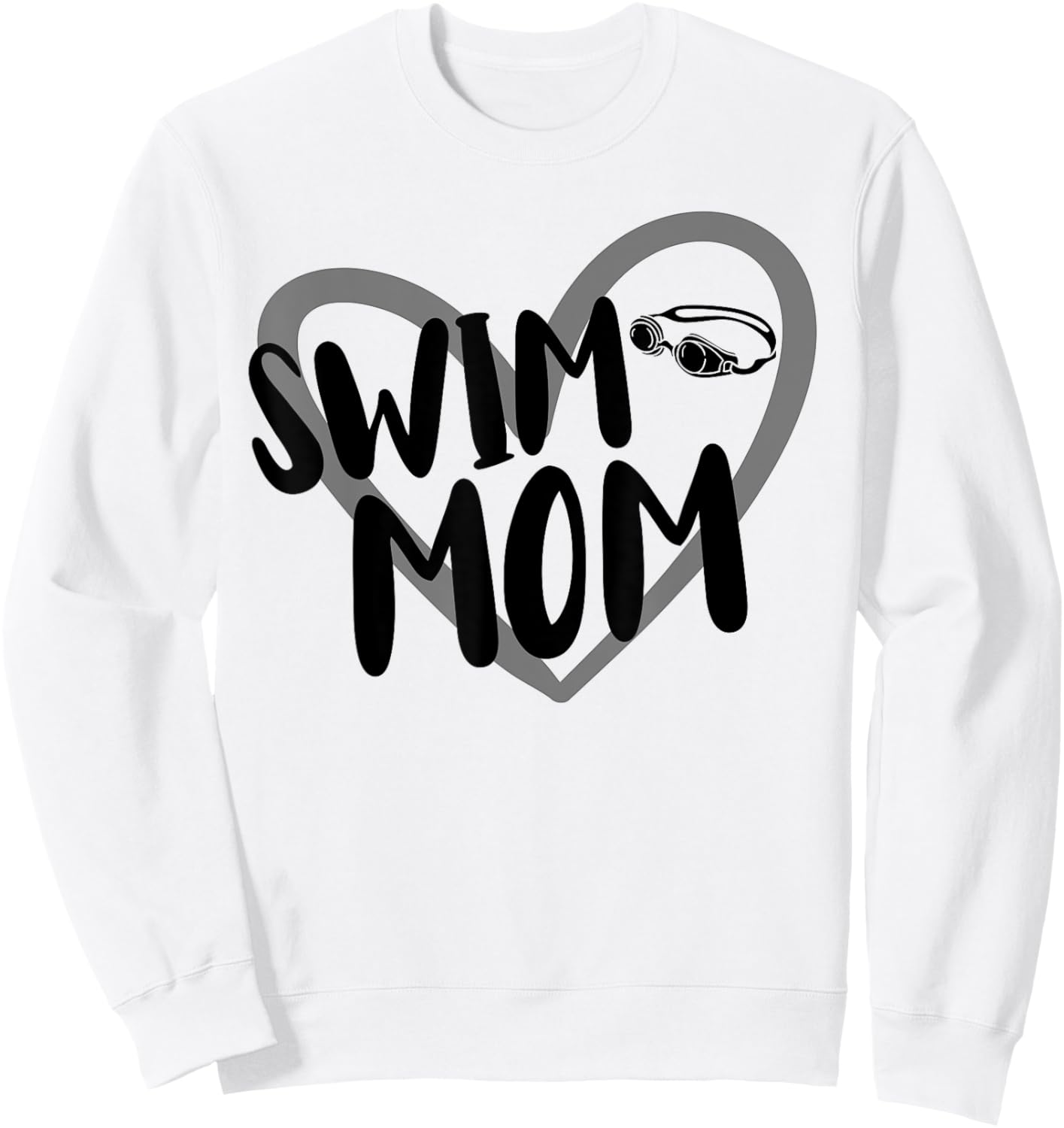 Swim Mom Float Heart Sweatshirt - Sweatshirt | White