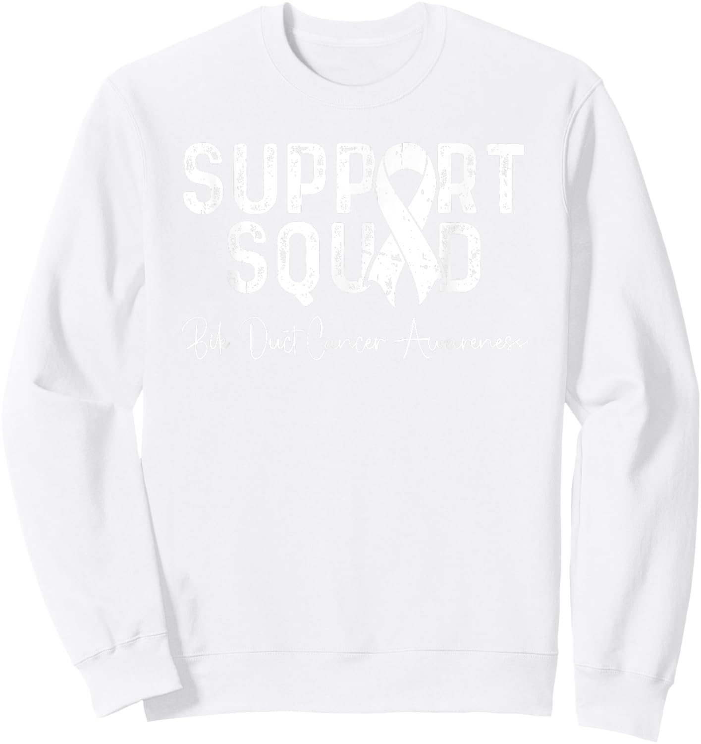 Bile Duct Cancer Support Squad Cholangiocarcinoma Sweatshirt - Sweatshirt | White