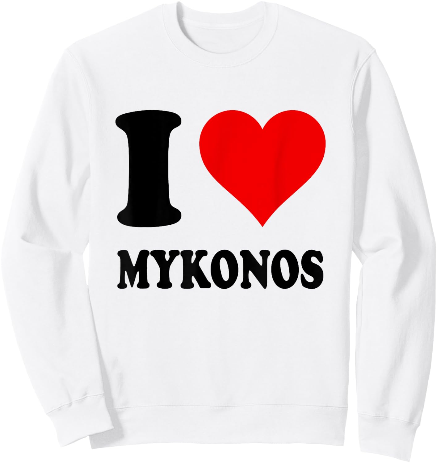 I Love Mykonos Sweatshirt - Sweatshirt | White