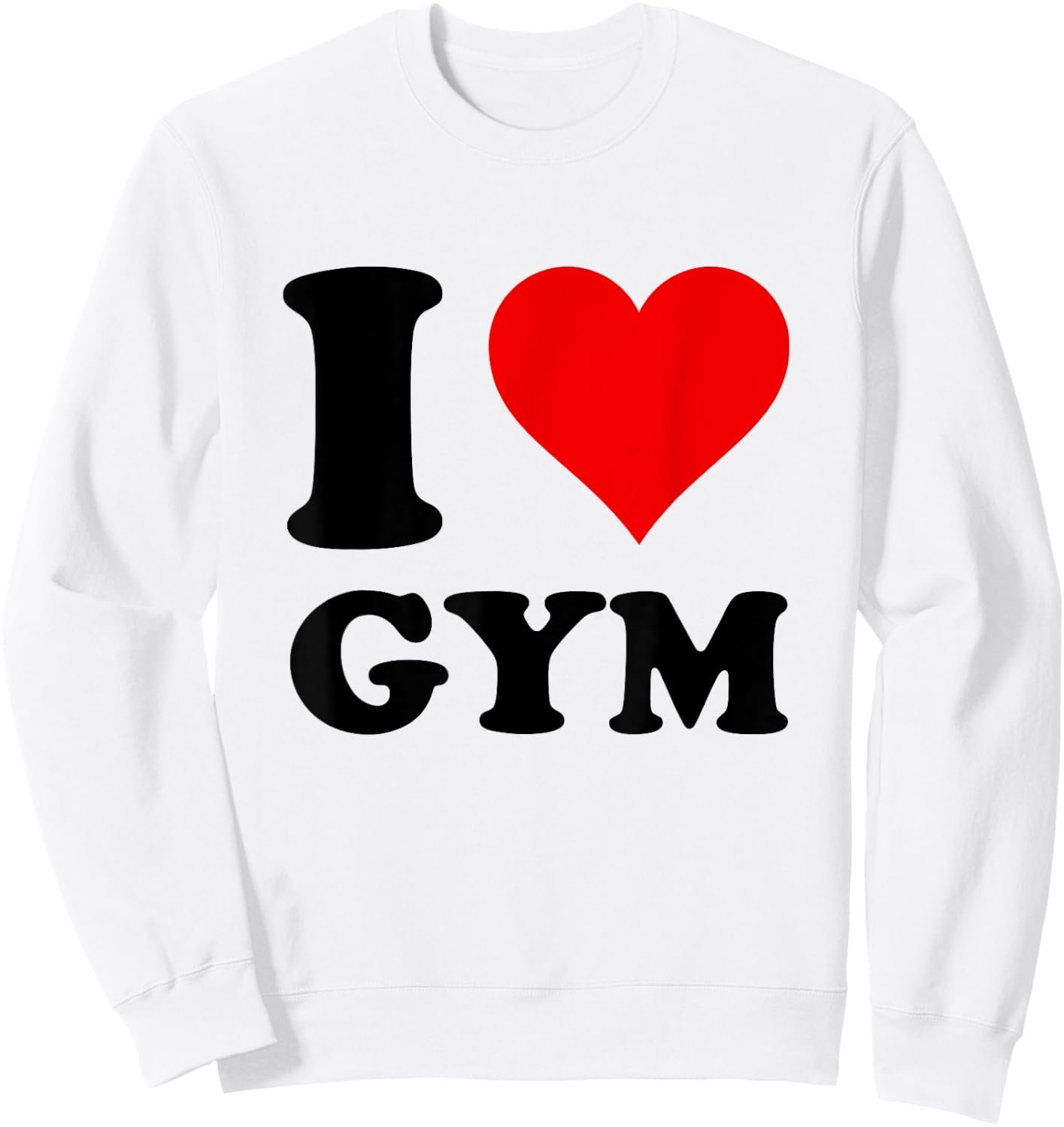 Red Heart I Love Gym Sweatshirt - Sweatshirt | White