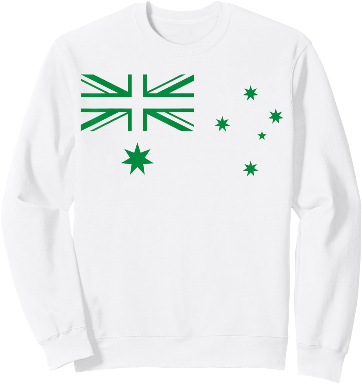 Australia Flag Green and Yellow Sports Athletic Jersey Sweatshirt - Sweatshirt | White