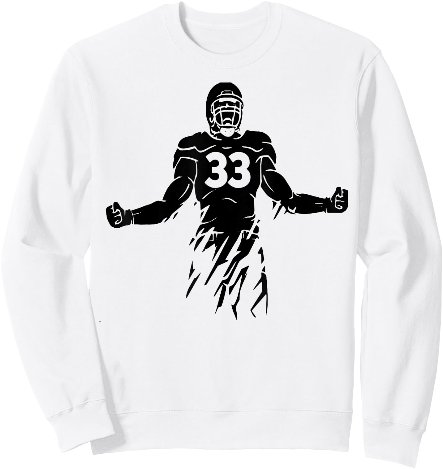 Football Number 33, My Favorite Football Players Number Sweatshirt - Sweatshirt | White