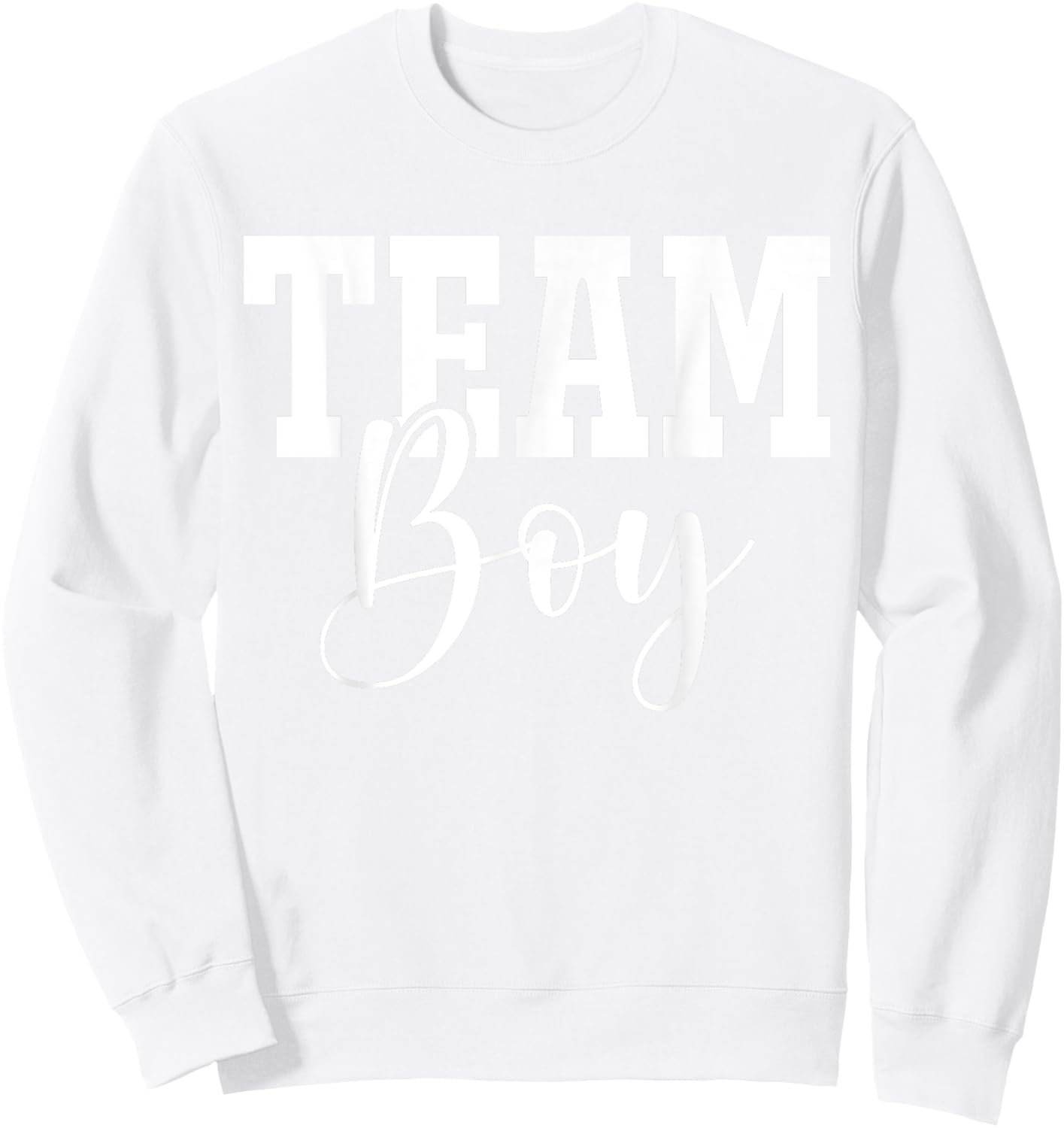 Team Boy Team Girl Blue Gender Reveal Party Matching Family Sweatshirt - Sweatshirt | White