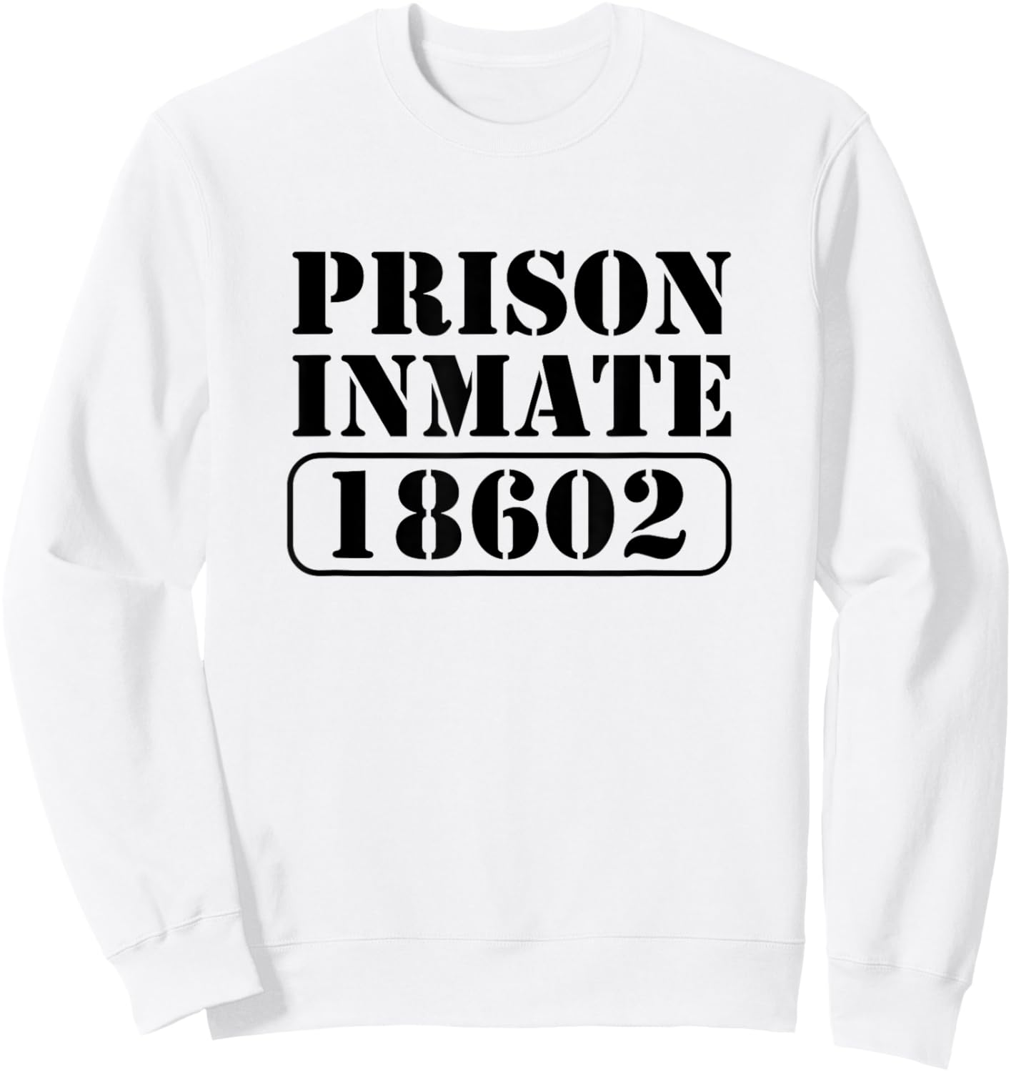 Prisoner Costume Prison Inmate County Jail Halloween Sweatshirt - Sweatshirt | White