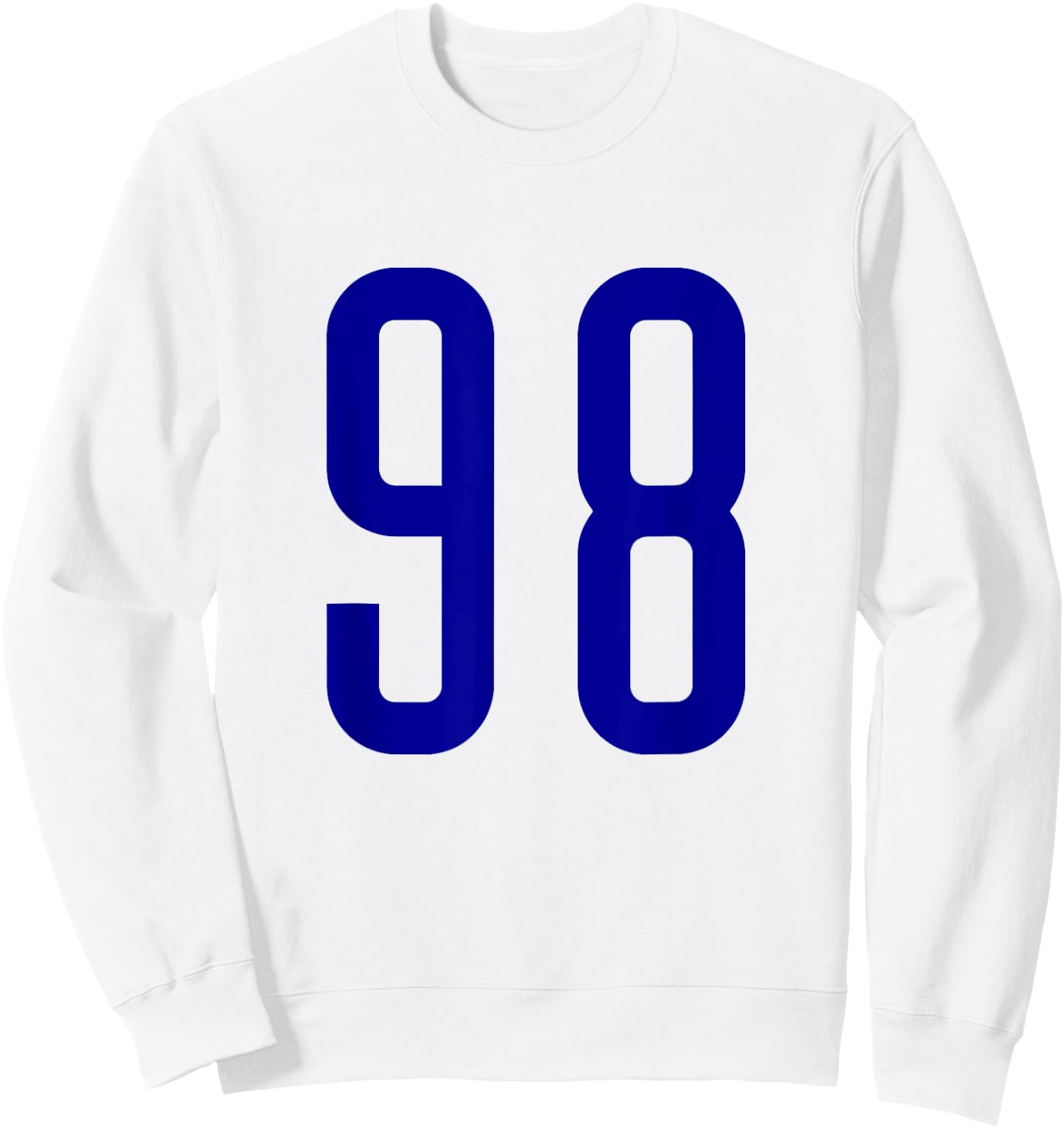 All Sports Fan Favorite Navy Blue Number #98 Jersey Sweatshirt - Sweatshirt | White
