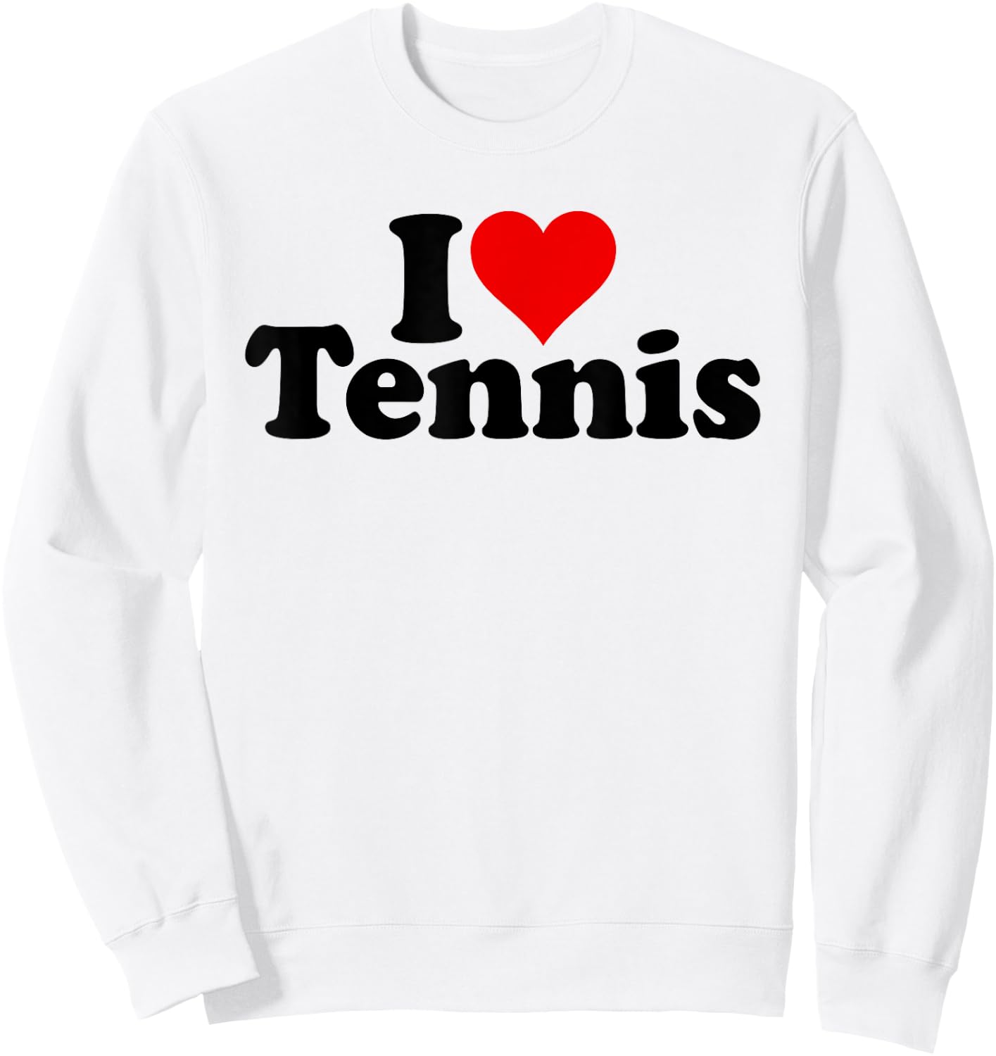 I Love Heart Tennis Sweatshirt - Sweatshirt | White