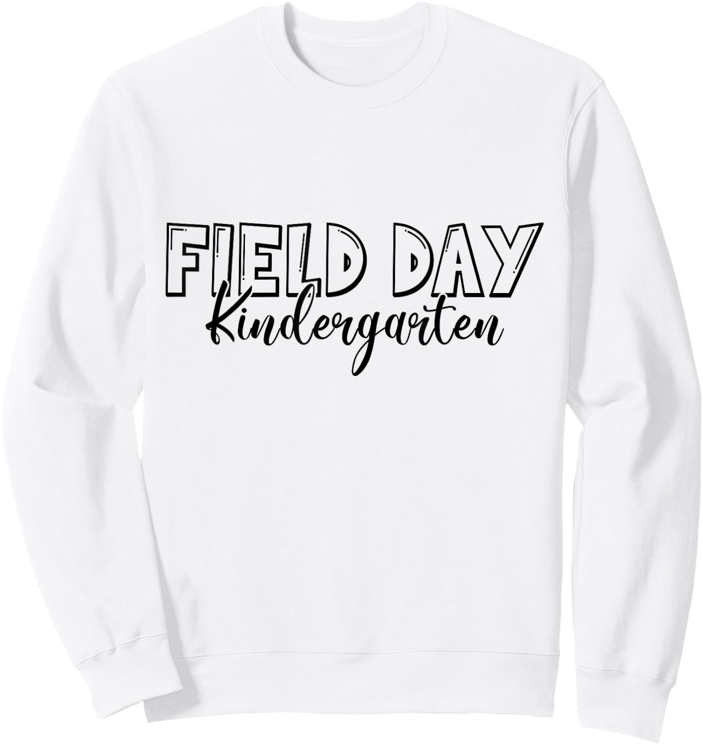 Field Day 2025 Kindergarten school teacher kids Yellow Sweatshirt - Sweatshirt | White