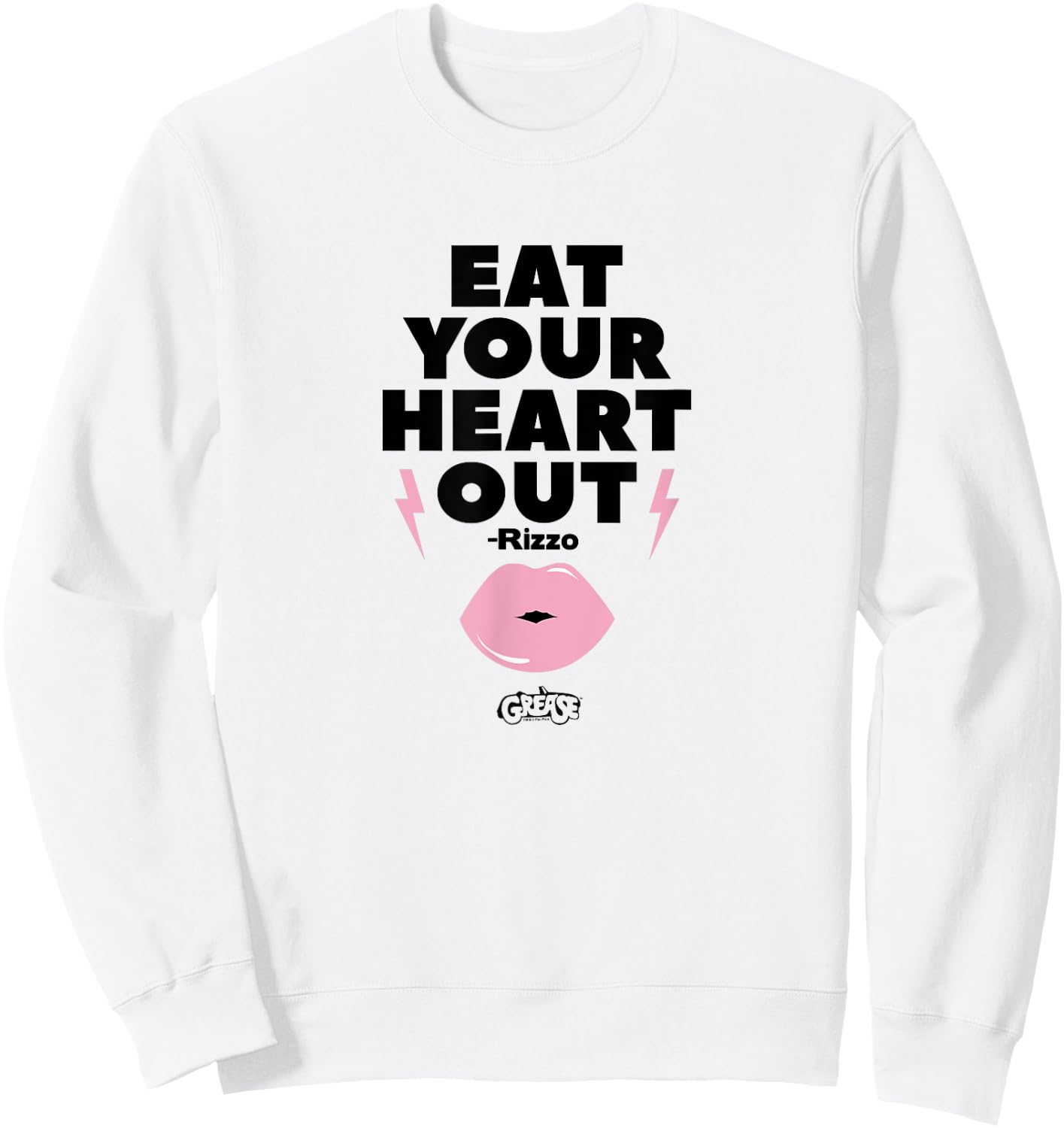 Grease - Rizzo Lips Eat Your Heart Out Sweatshirt - Sweatshirt | White