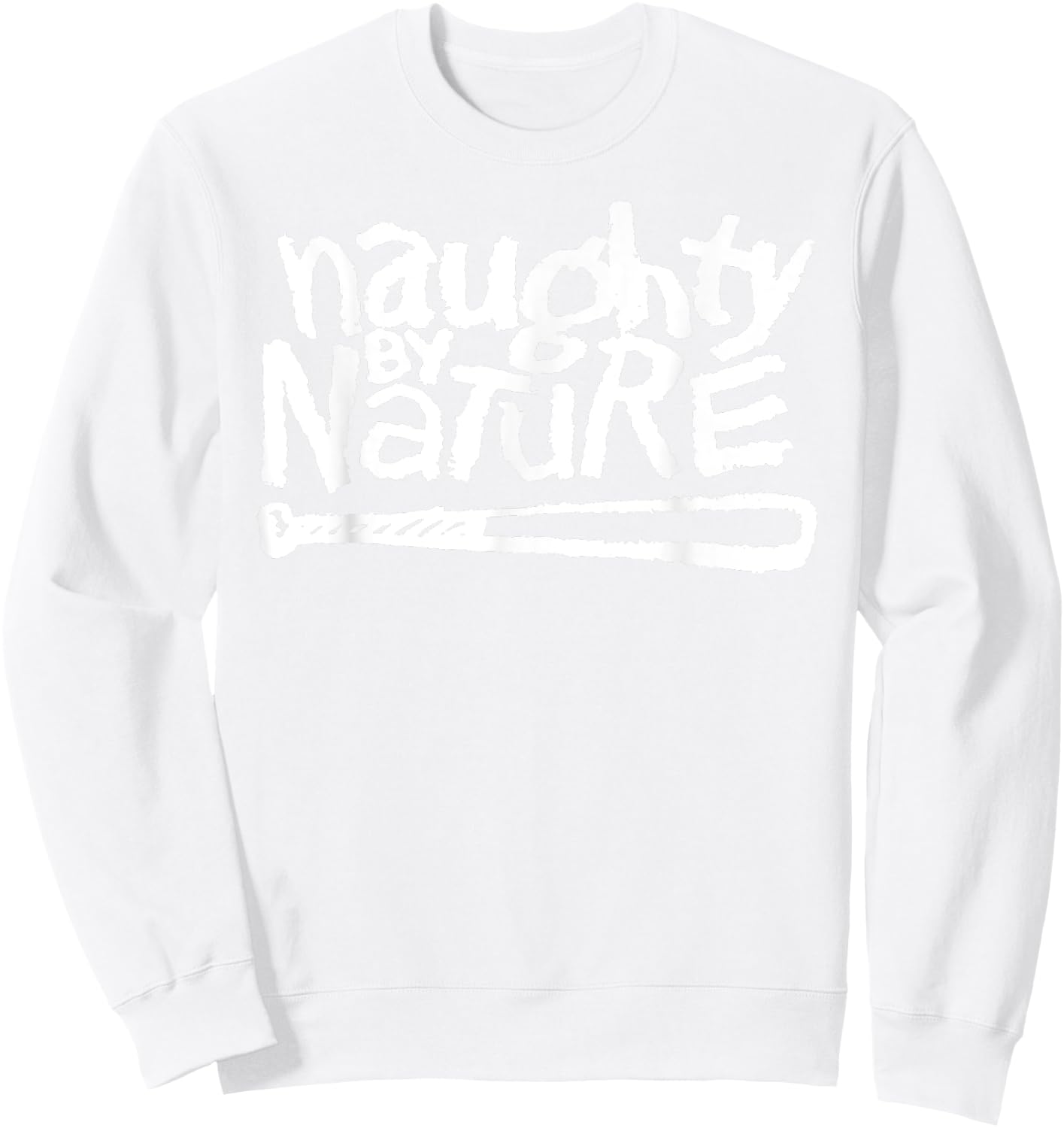 Naughty By Nature – White Logo On Kelly Sweatshirt - Sweatshirt | White