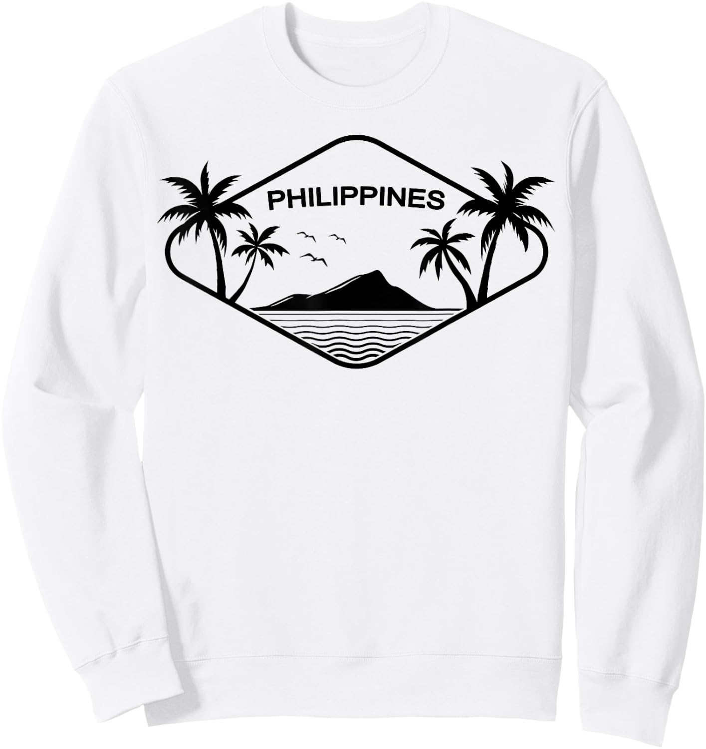 Philippines Island Palms Southeast Asia Gift Souvenir Leyte Sweatshirt - Sweatshirt | White