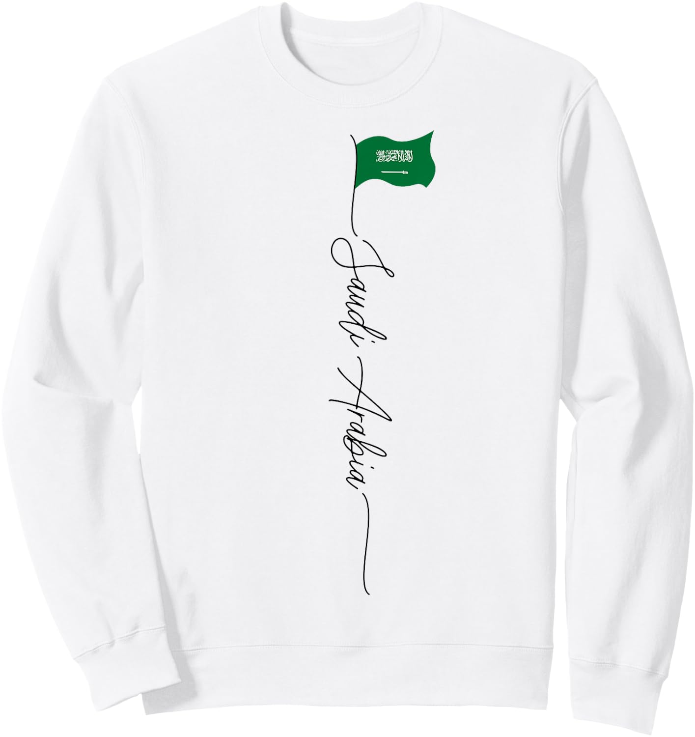 Saudi Arabia, flag of Saudi Arabia, patriotic Saudi flag Kids Men Sweatshirt - Sweatshirt | White