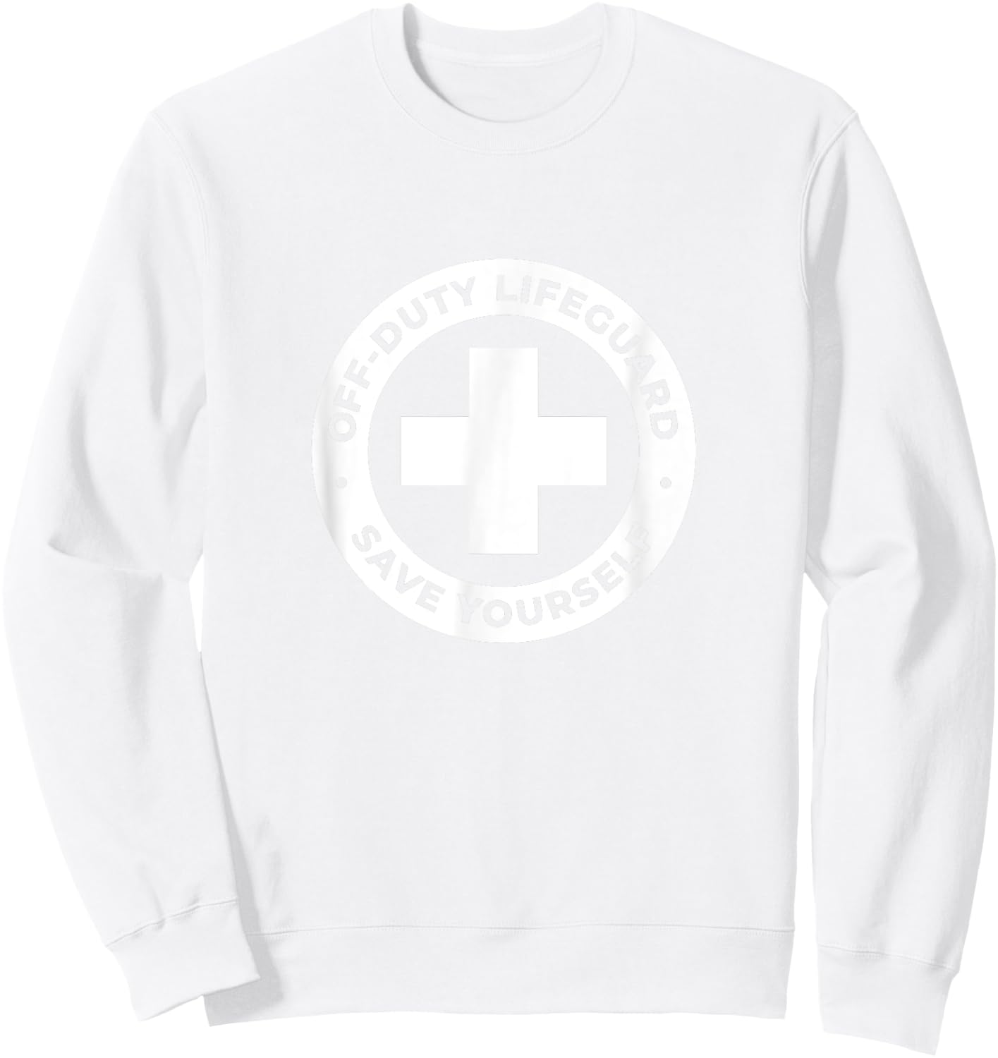 Off-Duty Lifeguard - Red Sweatshirt - Sweatshirt | White