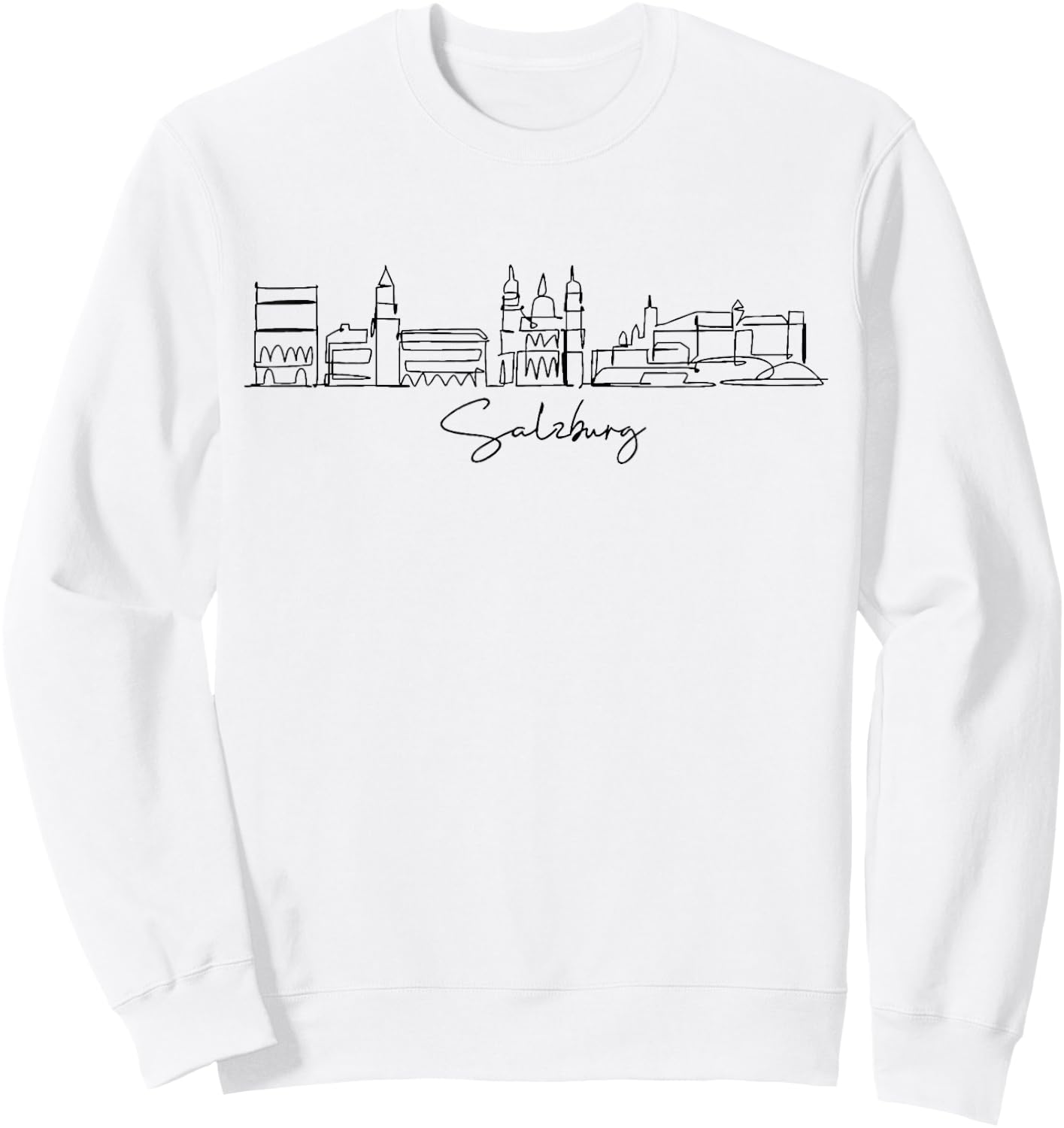 City Skyline Travel Souvenir Tourist Salzburg Sweatshirt - Sweatshirt | White