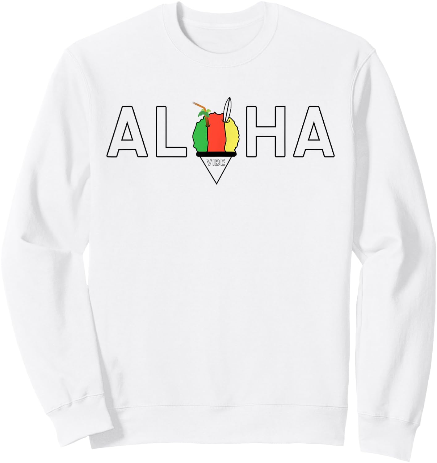 Aloha Hawaii from the island - Aloha Hawaiian Shaved Ice Sweatshirt - Sweatshirt | White