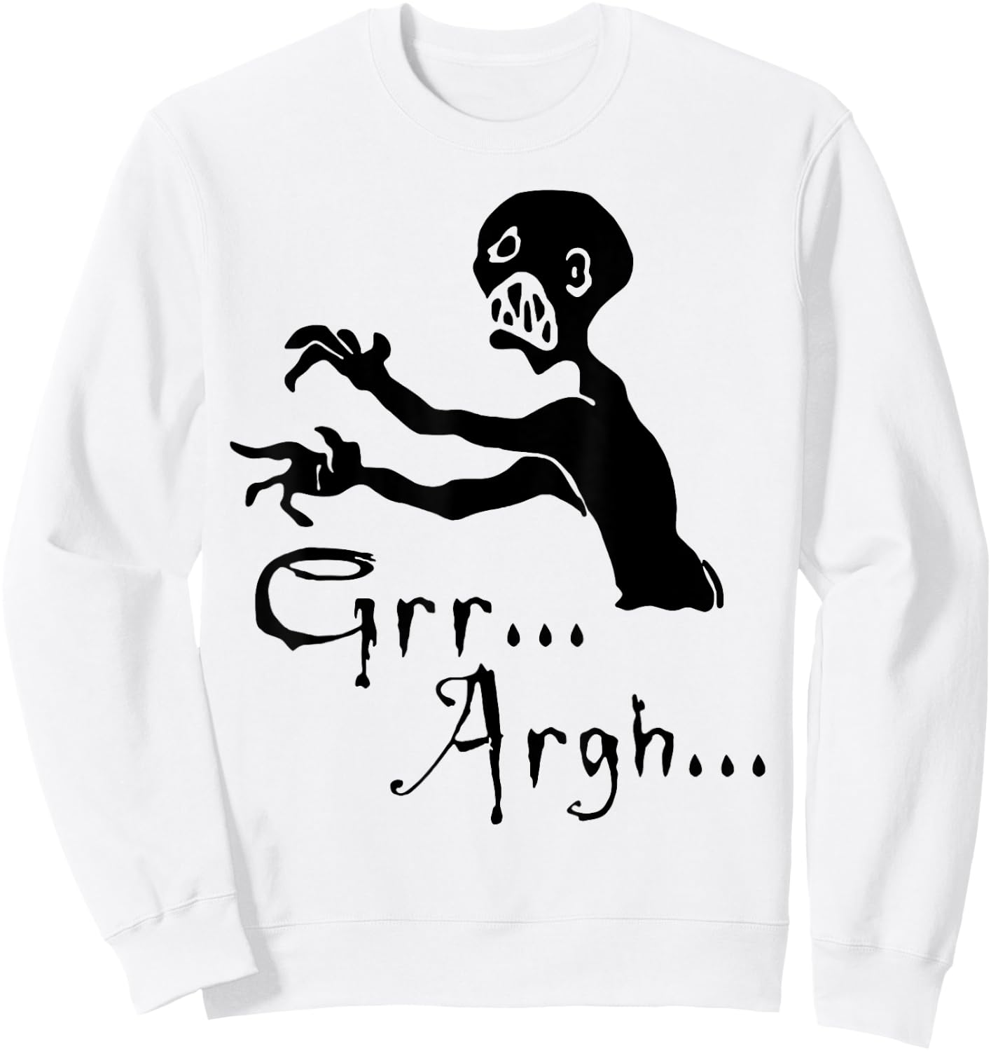 Zombie grr argh Sweatshirt - Sweatshirt | White