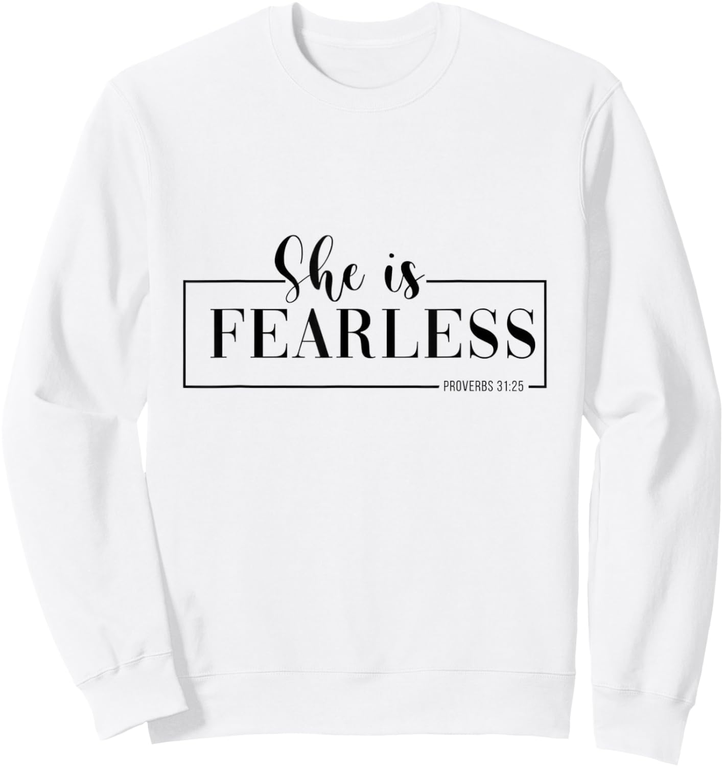 She is fearless Sweatshirt - Sweatshirt | White