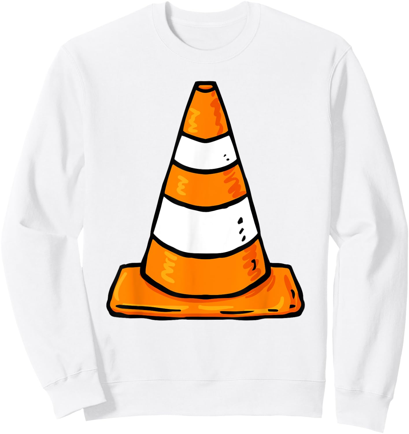 Traffic Cone Costume Group Matching Family Costume Sweatshirt - Sweatshirt | White