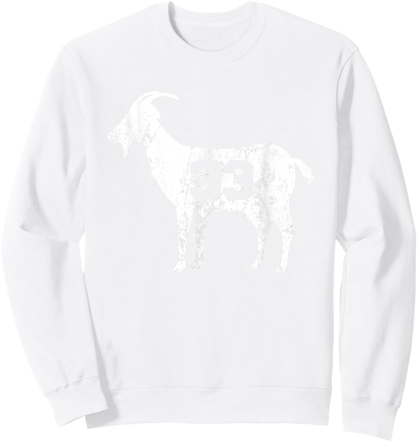 Vintage Distressed GOAT 33 Sweatshirt - Sweatshirt | White