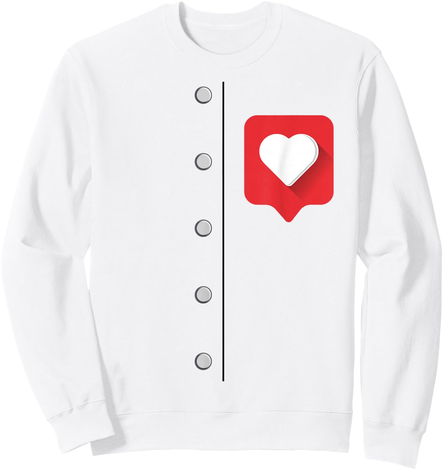 DIY Halloween Costume Retro Tin Man Oz Tinman Heart Popup Sweatshirt - Sweatshirt | White