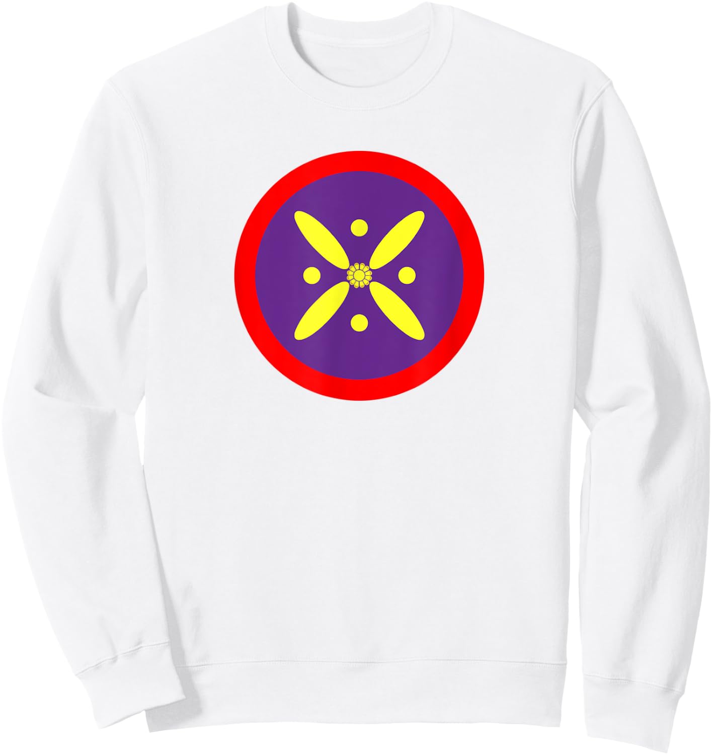 Derafsh Kaviani, lotus flower, Iranian history, flag, badge Sweatshirt - Sweatshirt | White