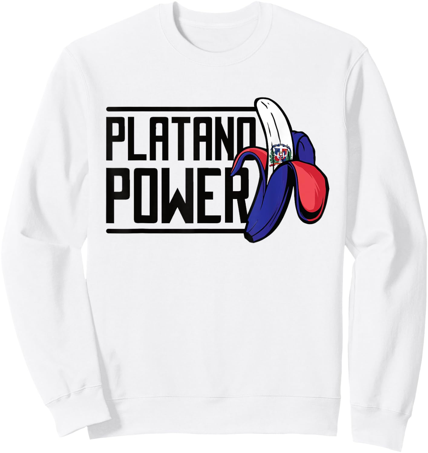 Dominican Republic Platano Power Sweatshirt - Sweatshirt | White
