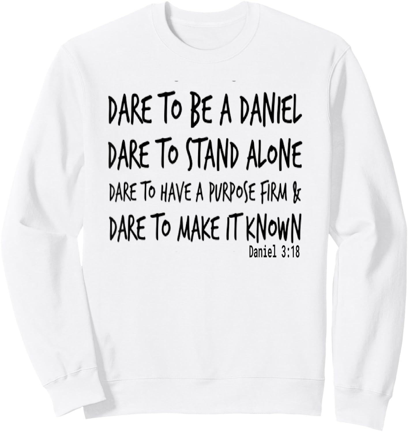 Daniel In The Lions Den Courageous Warrior Bible Sweatshirt - Sweatshirt | White
