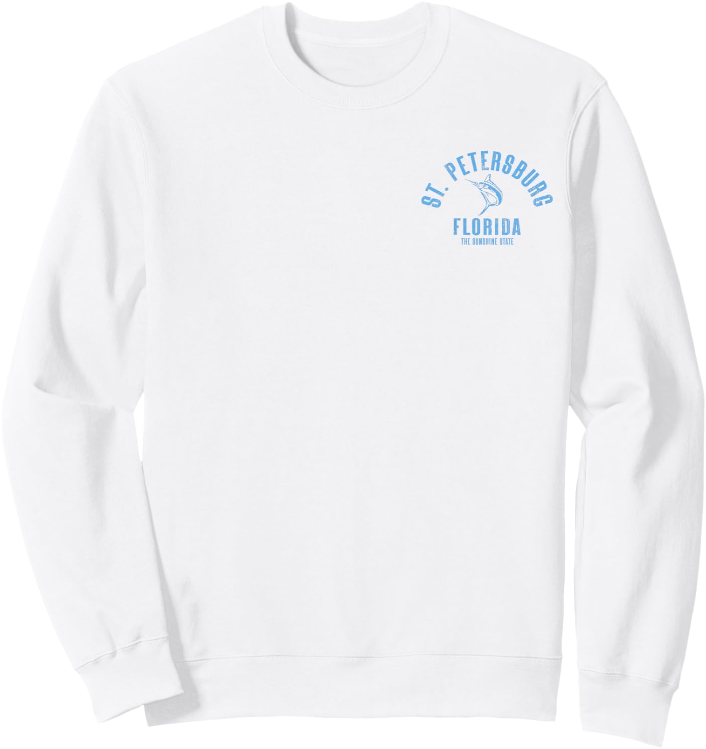 St. Petersburg Florida FL Retro Vintage Beach Front & Back Men Women Sweatshirt - Sweatshirt | White