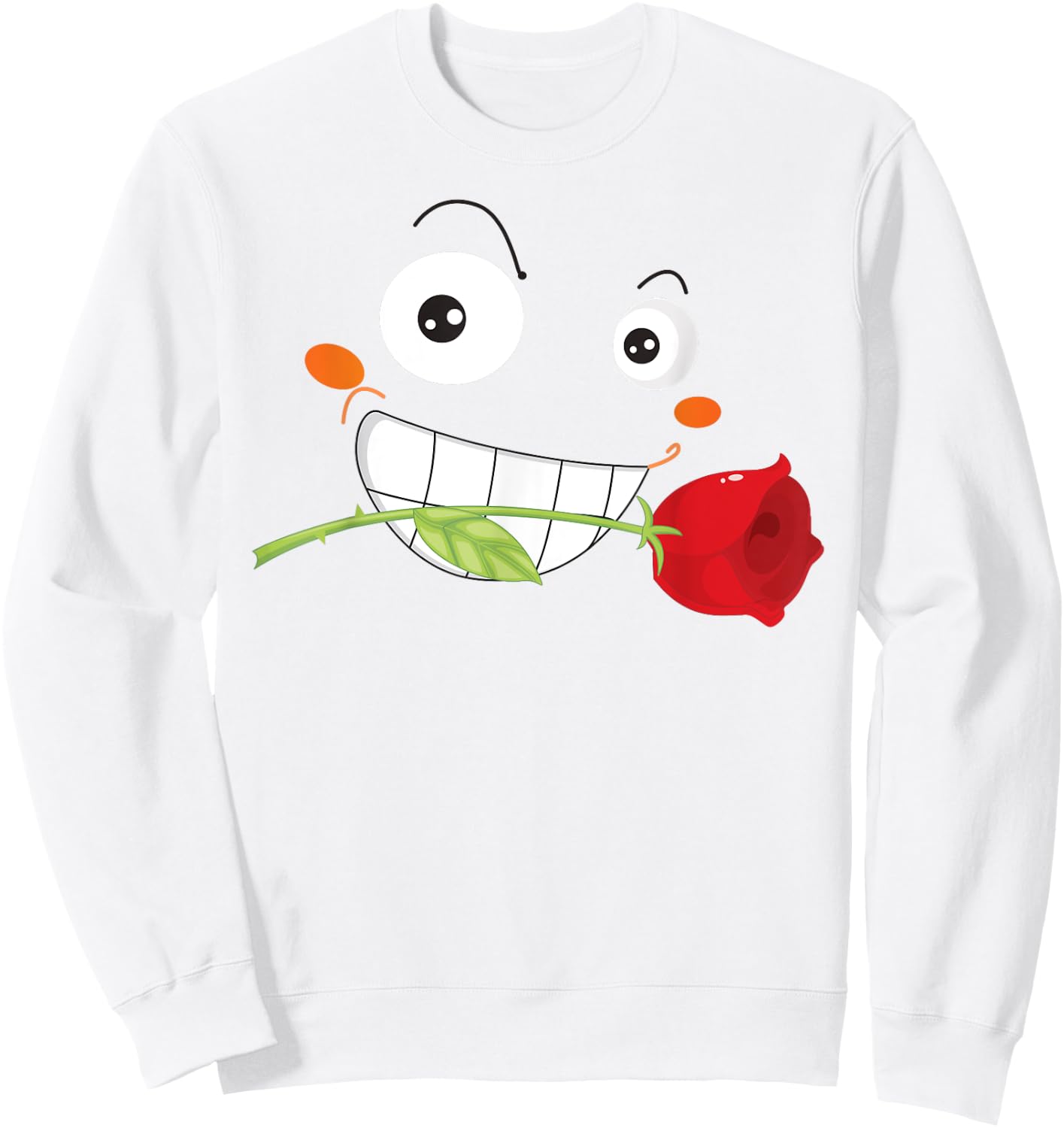 Group Costume Team Outfit Rose Gentleman Casanova Emoticon Sweatshirt - Sweatshirt | White